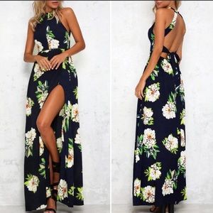 Fflmyuhuliu back out halter top dress size XL